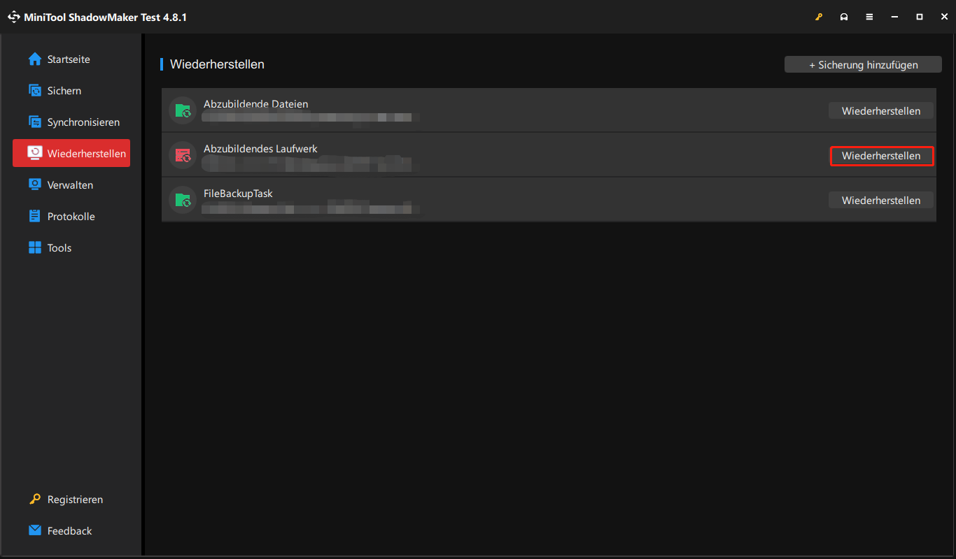 Stellen Sie das System mit MiniTool ShadowMaker wieder her