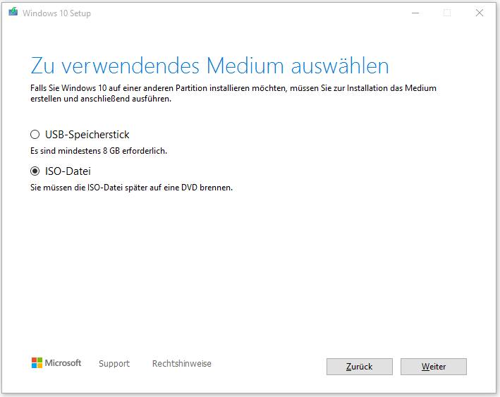 Wählen Sie ISO-Datei aus