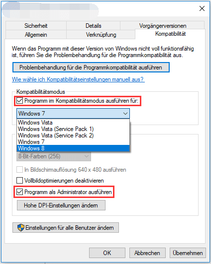 Eigenschaften von der App
