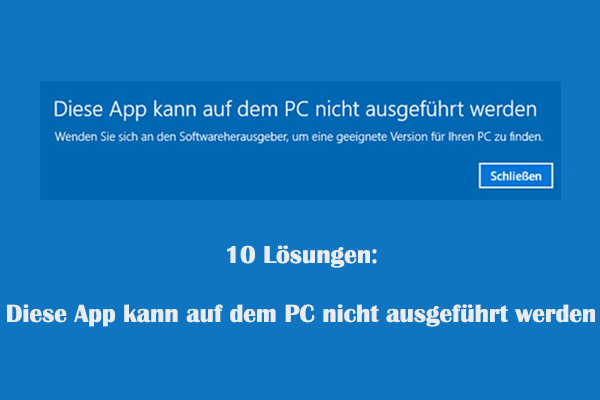 10 Lösungen: Diese App kann auf dem PC nicht ausgeführt werden