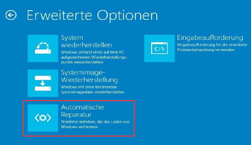Automatische Reparatur