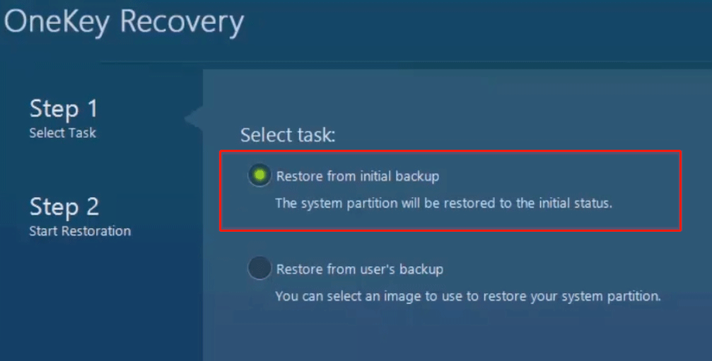 Onekey Recovery