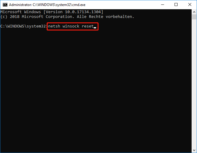 Befehl netsh winsock reset in CMD eingeben.