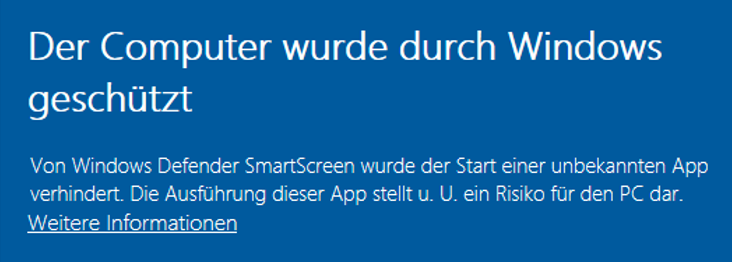 Der Computer wurde durch Windows geschützt