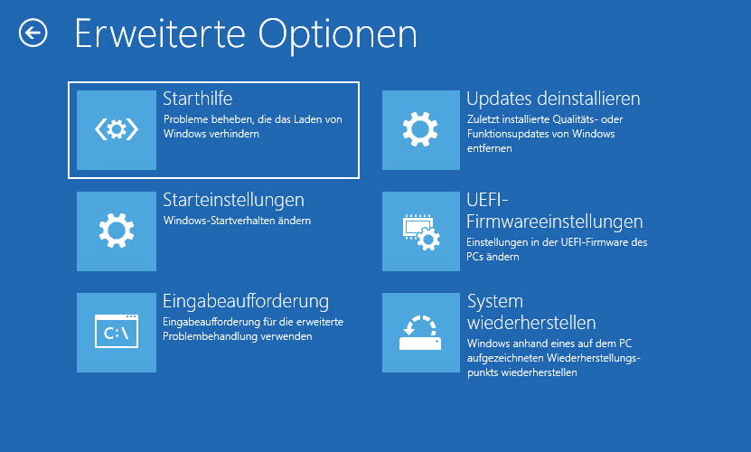 Wählen Sie Starthilfe