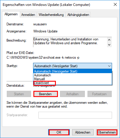 Windows-Update deaktivieren