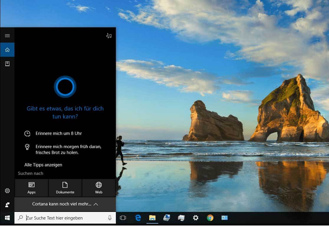  Cortana in Windows 10