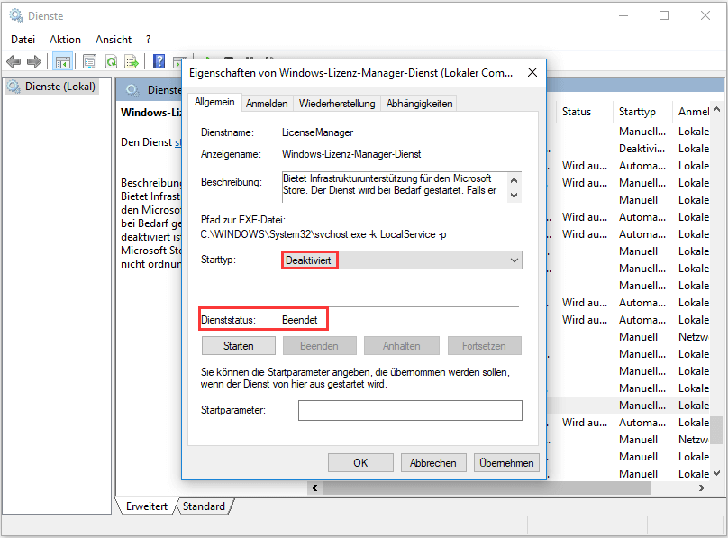 Windows-Lizenz-Manager-Dienst