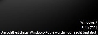 Die Echtheit dieser Windows-Kopie wurde noch nicht bestätigt.