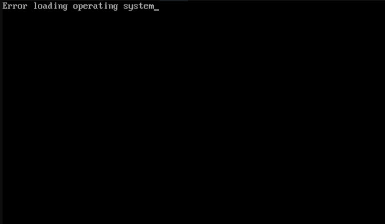 Error loading operating system_