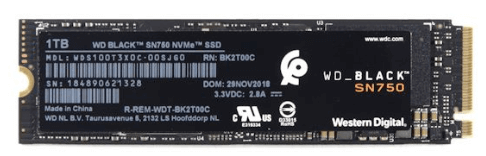 Western Digital Black SN750 NVMe SSD 1TB