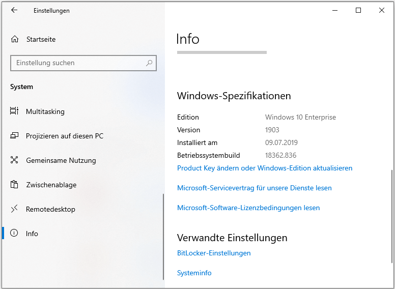 Windows-Spezifikationen