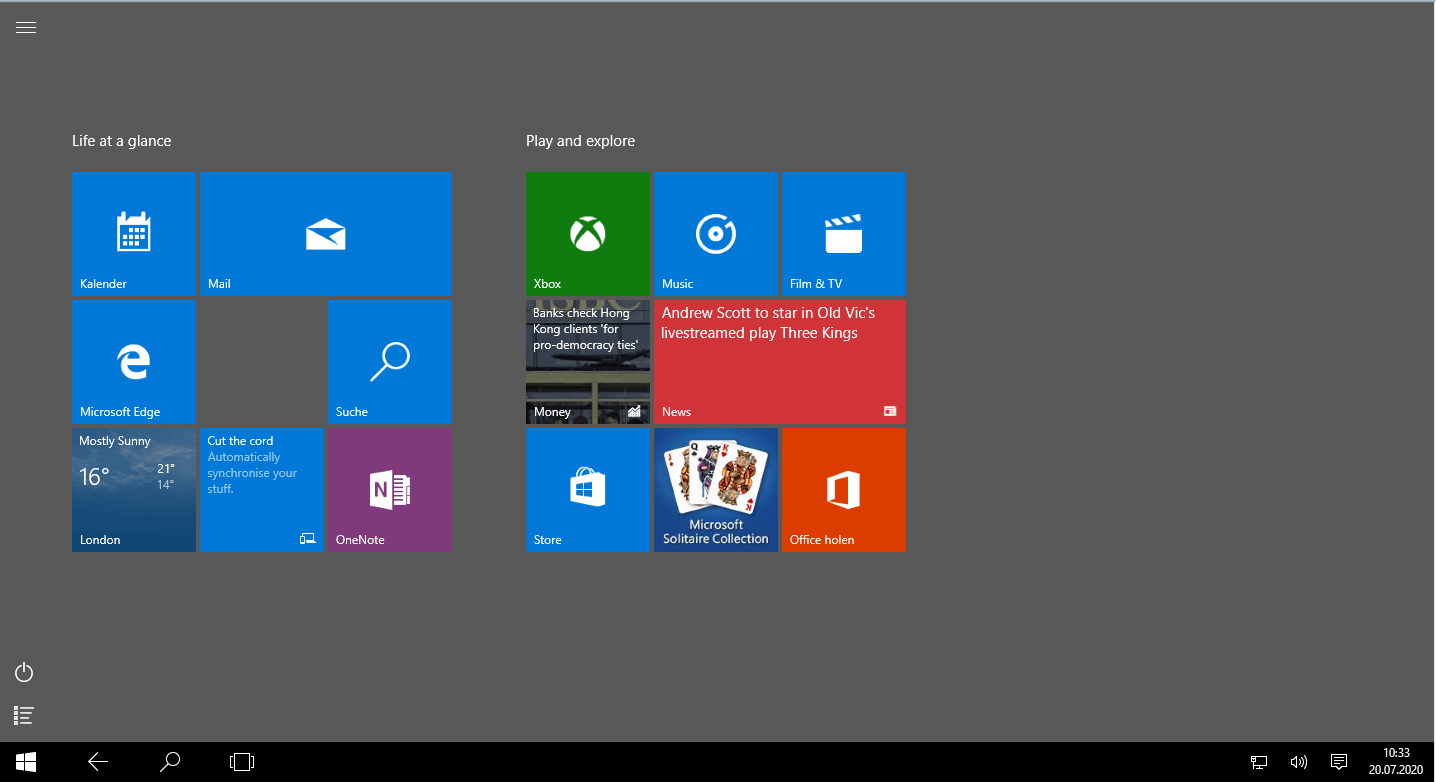 Windows 10 Tablet-Modus