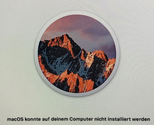 macOS konnte auf deinem Computer nicht installiert werden