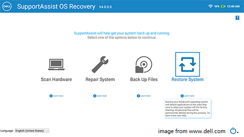 SupportAssist OS Recovery