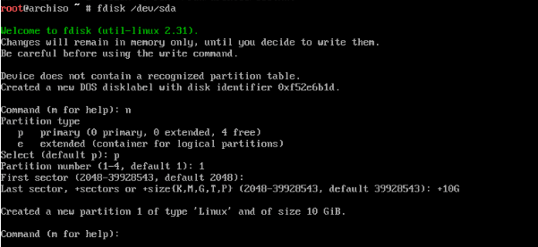 Arch Linux installieren 6