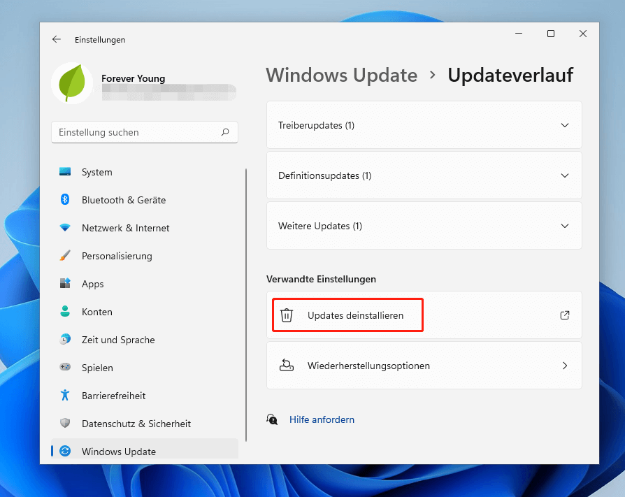 So deinstallieren Sie Windows 11-Updates