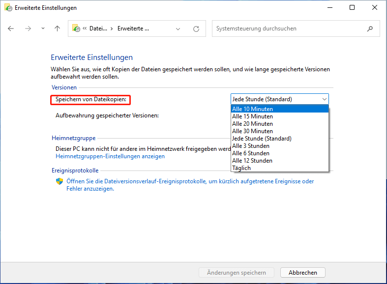 Dateien automatisch sichern Windows 11