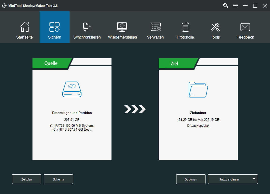 Sichern Sie Windows 11 mit MiniTool ShadowMaker