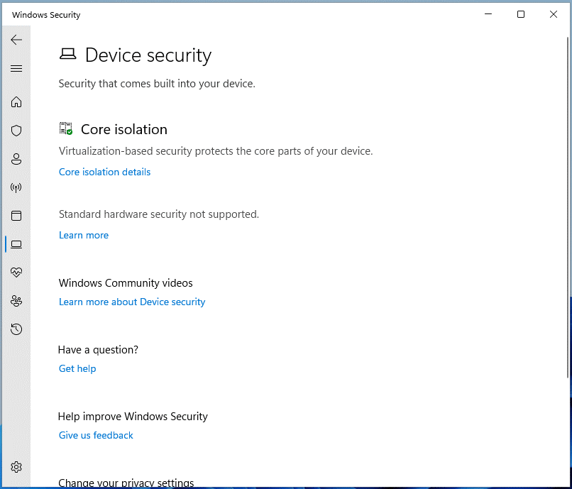 Gerätesicherheit von Windows 11