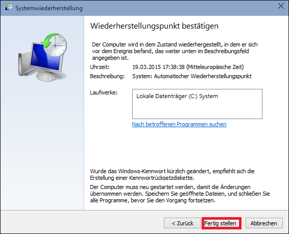Windows 11 Systemwiederherstellung