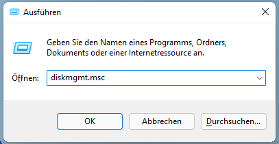 Öffnen Sie die Datenträgerverwaltung von Windows 11
