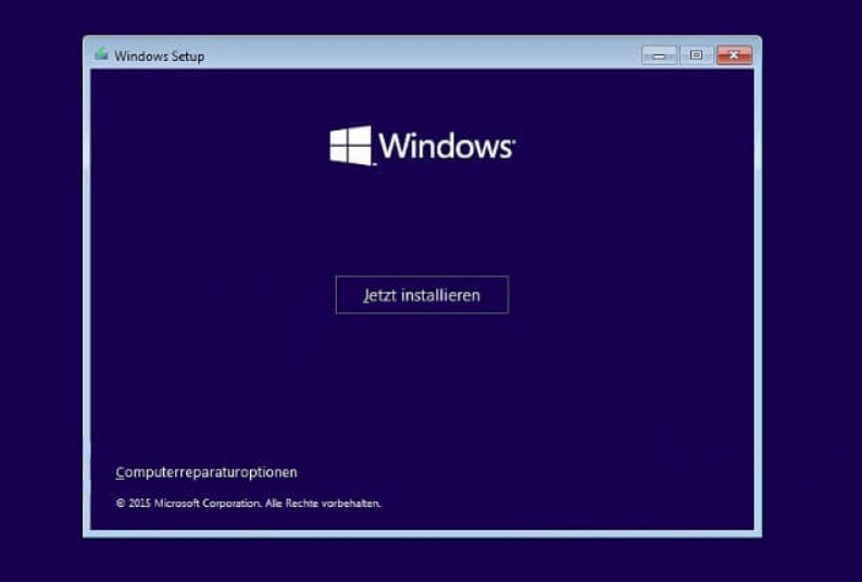 Windows 10-Setup jetzt installieren