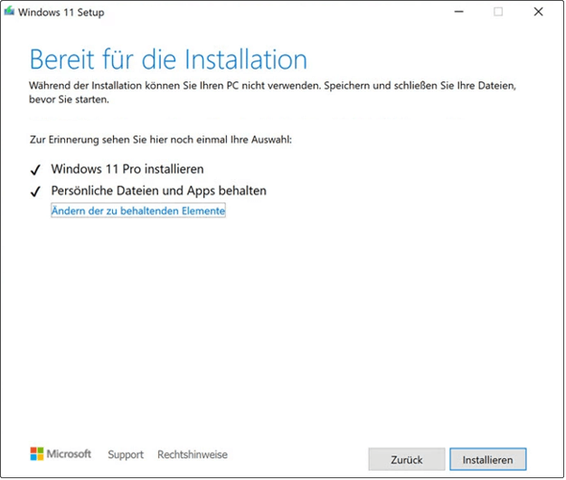 Windows 11-Setup zu installieren