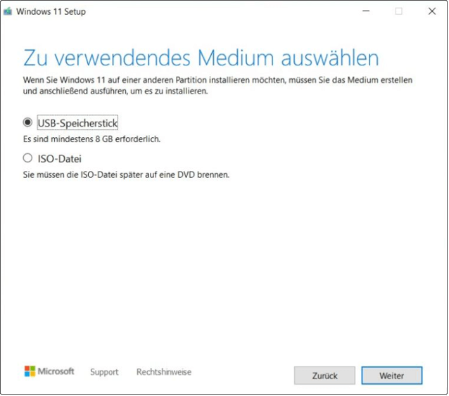 Windows 11 Medienerstellungstool