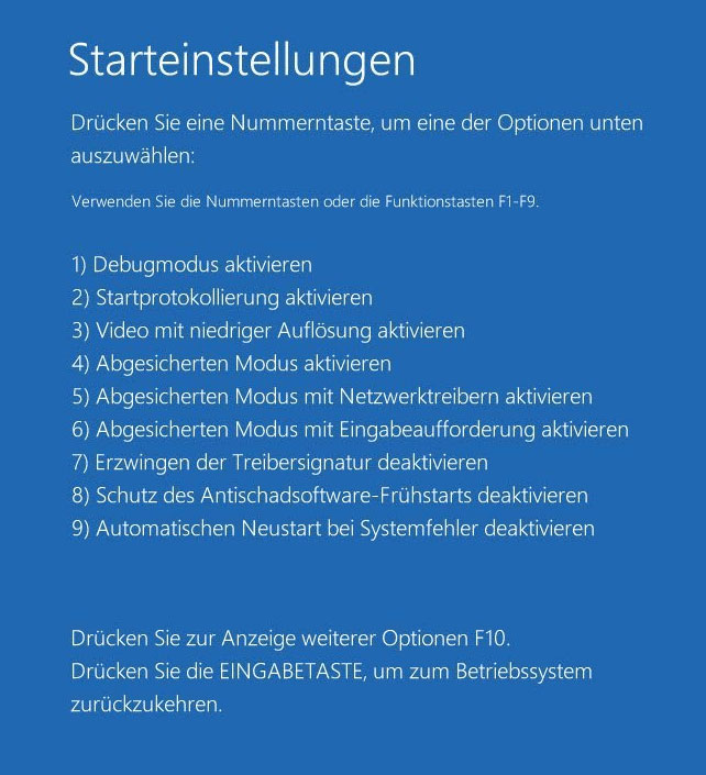 Windows 10 Abgesicherter Modus