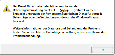 Die Datenträgerverwaltung kann keine Verbindung zum Virtuellen Datenträgerdienst in Windows 10 herstellen