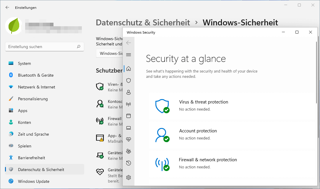 Windows 11 Windows-Sicherheit