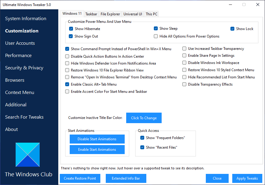 Ultimativer Windows Tweaker 5 für Windows 11