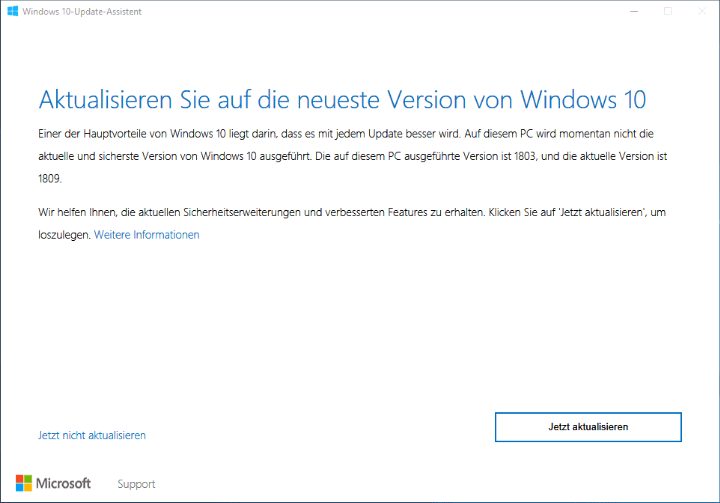 Windows 10 Update-Assistent