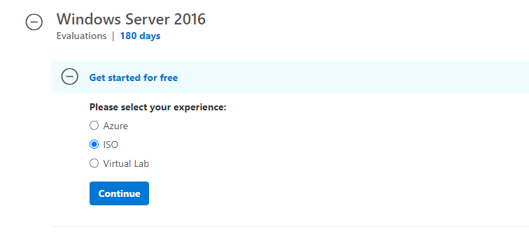 Windows Server 2016 herunterladen