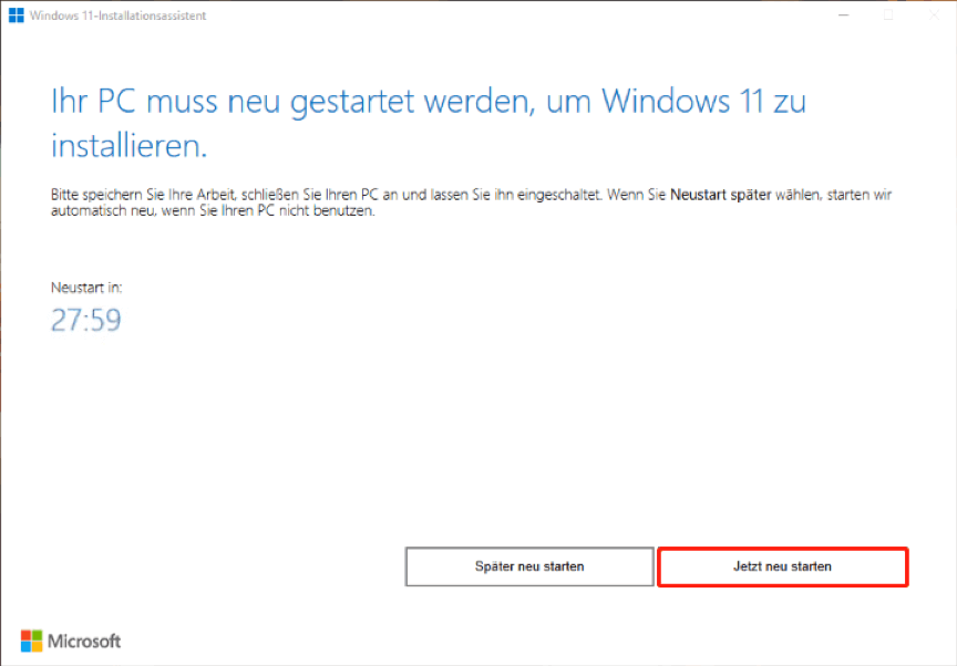 Windows 11-Installationsassistent