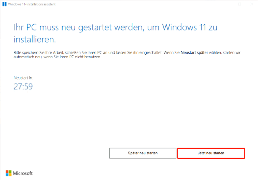 Windows 11-Installationsassistent