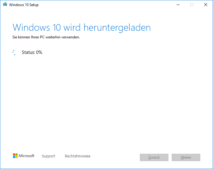 Windows 11 Setup lädt Windows 11 herunter