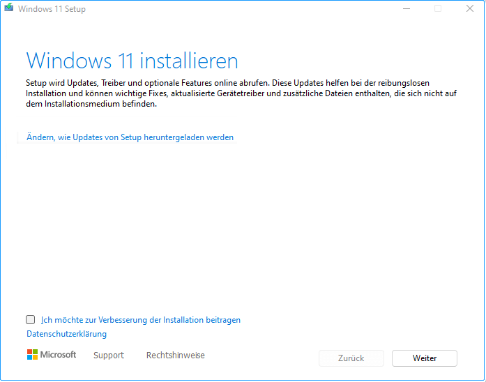 Installieren Sie Windows 11