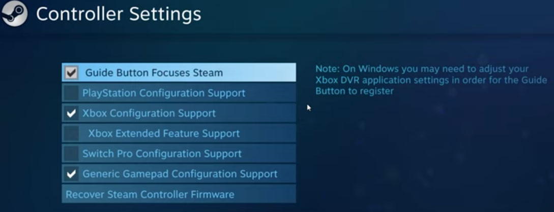 Steam-Controller-Einstellungen ändern
