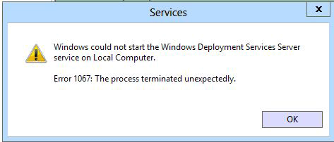 Windows Dienste-Fehler 1067 