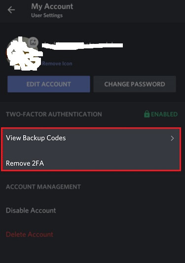 Backup-Codes anzeigen