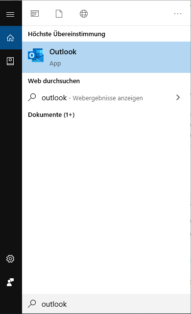 Öffnen Sie die Outlook-App unter Windows