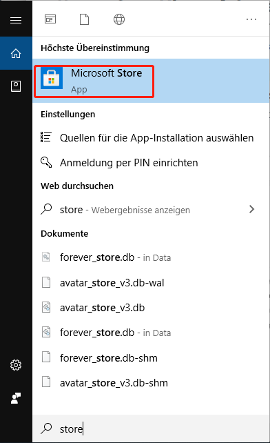 So öffnen Sie den Microsoft Store Windows 10