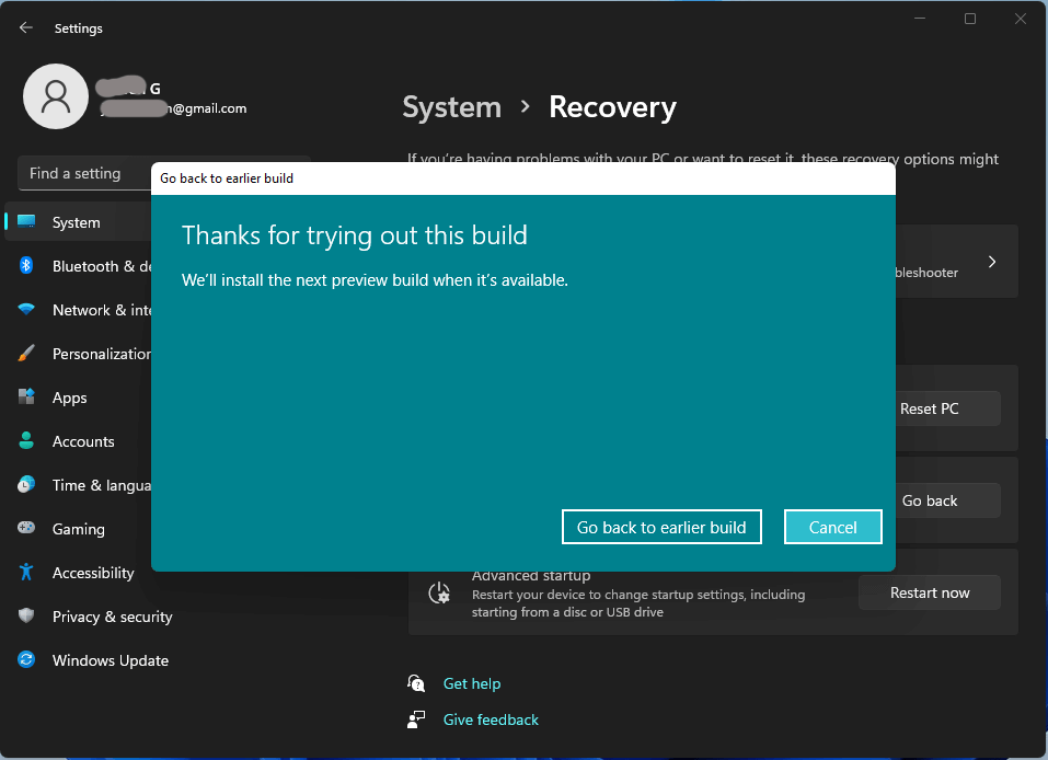 Zurück zu Windows 10