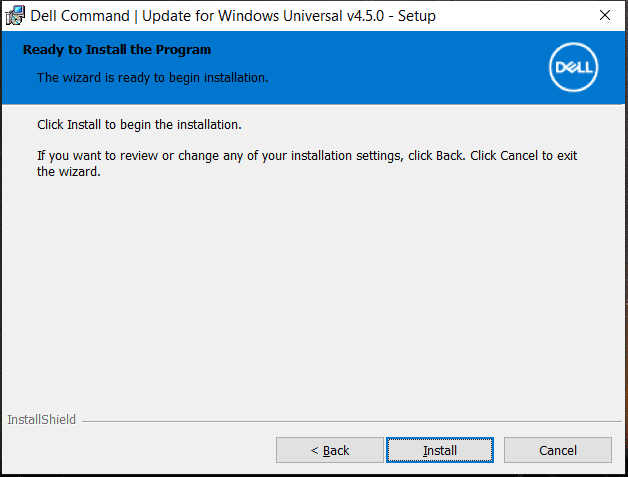 Dell Command Update installieren