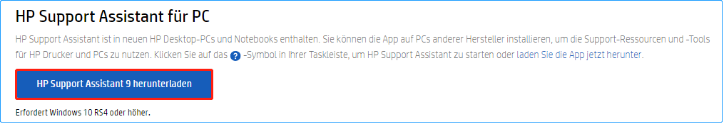 HP Support Assistant für Windows 11 herunterladen