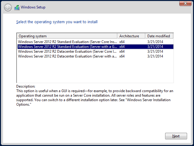 Windows Server 2012 R2 installieren