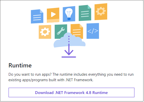 Laden Sie .NET Framework 4.8 Runtime herunter