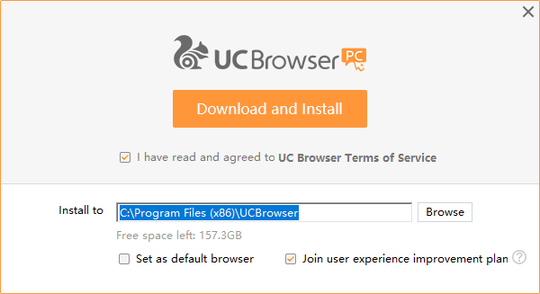 Installieren Sie den UC-Browser für Windows 10